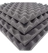 (Ready to Use, Corrugated Shape, 1.2 inches (3 cm), Set of 4 Pieces) Soundproofing Fast Labo, Corrugated Type, Urethane Foam, Sponge, Sound Absorbing Material, Cushioning Material, 9.8 x 9.8 inches (25 x 25 cm), Density 5.5 lbs (26 kg/m3 cm)