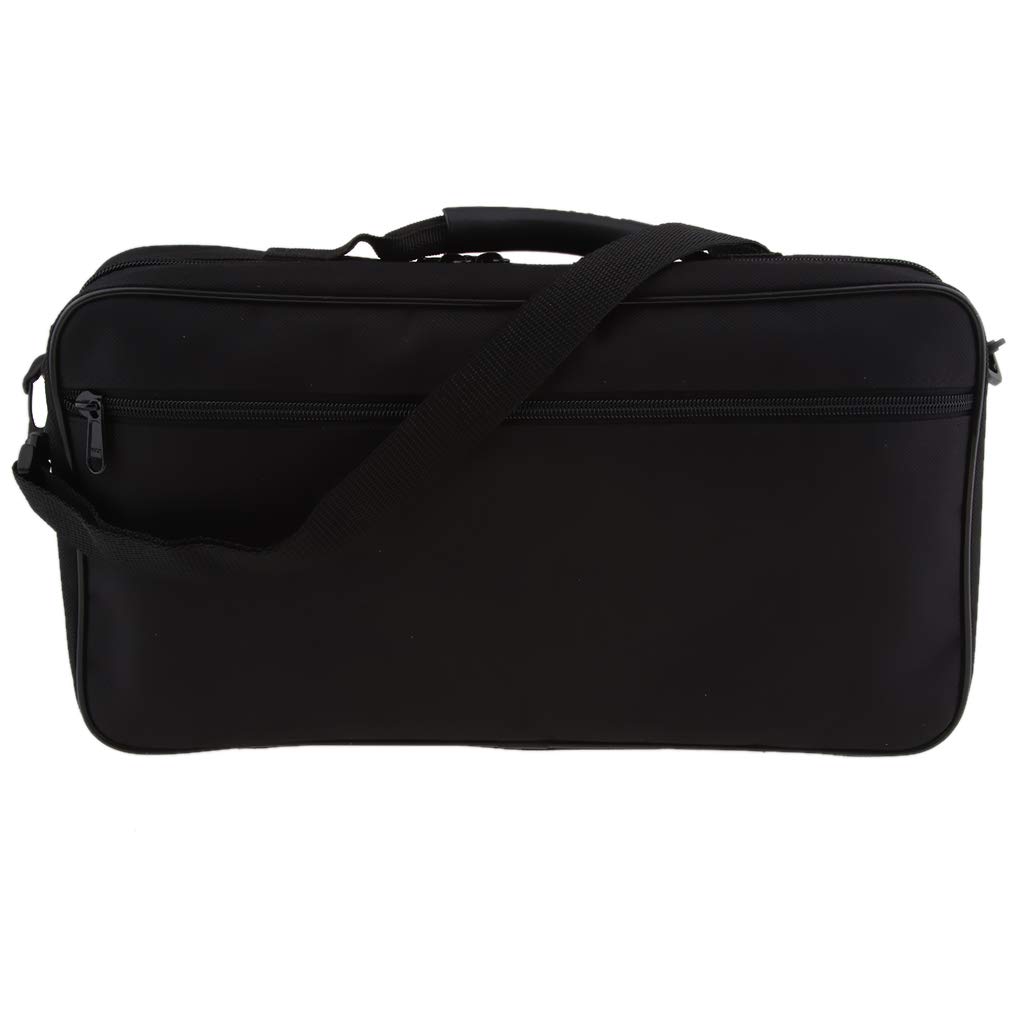 Squisita borsa per il trasporto di oboe nera e contenitore per parti di strumenti oboe