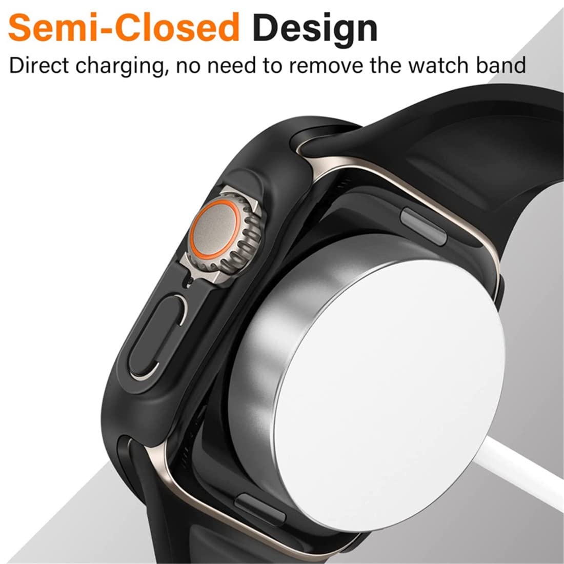 HANKN 2 Pack Plated Case for Apple Watch Series Tempered Glass Screen Protector Case - Image 3