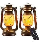 Martiount Vintage LED Lanterns Outdoor Garden 2 Pieces