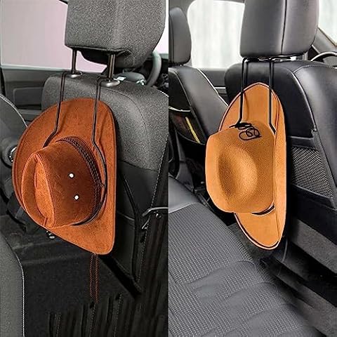 Amaping 1pcs Cowboy Hat Holder Rack for Truck SUV Car Car Clothes Hanger Bar Coat Hanger Hard Hat Holder Western Cowboy Hat Stand, Hat Organizer for Truck SUV Seat Car Accessories Cover