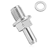 MLAHUIER PCV Valve with Gasket, PCV Valve Kit Replacement OEM#17130-PND-A01 17130-RBB-A01, Crankcase Ventilation Valve Compatible with Honda CRV Accord Element Civic Acura ILX RSX NSX(Silver)