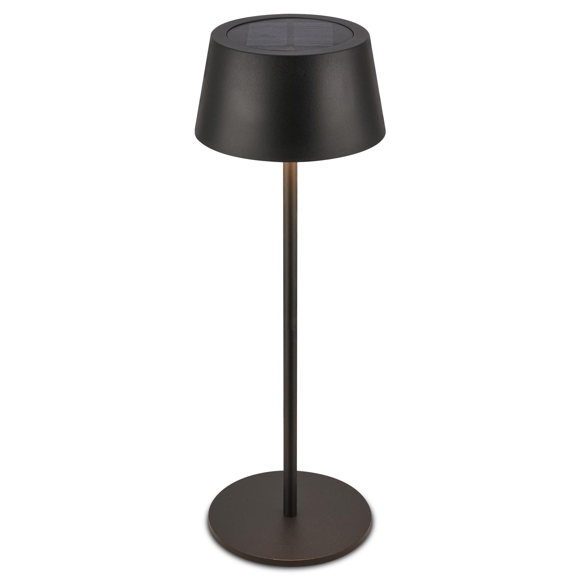 BRILONER - Lampada da tavolo LED senza fili IP44 con touch, CCT, dimmerabile, solare, lampada da comodino, lampada da scrivania senza fili, lampada da scrivania ricaricabile, 11,5x32 cm, nero