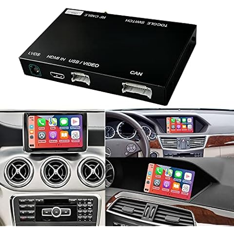 Road Top Wireless Carplay Android Auto Retrofit Kit Decoder for Mercedes Benz C E W212 CLA GLA GLK CLS ML GL GLK SLK Class C180 C200 CLA200 GLA250 GLK250 etc 2012-2015 Year Cover