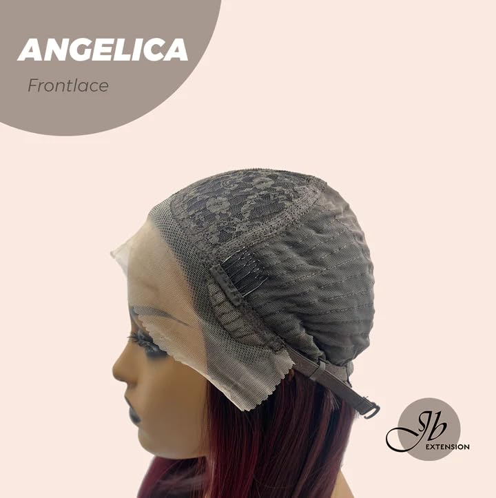 Miniatura 7 de ANGELICA - Peluca de encaje frontal de color rojo oscuro, pelucas largas y rizadas para mujer, pelucas sintéticas naturales para uso diario (pelucas