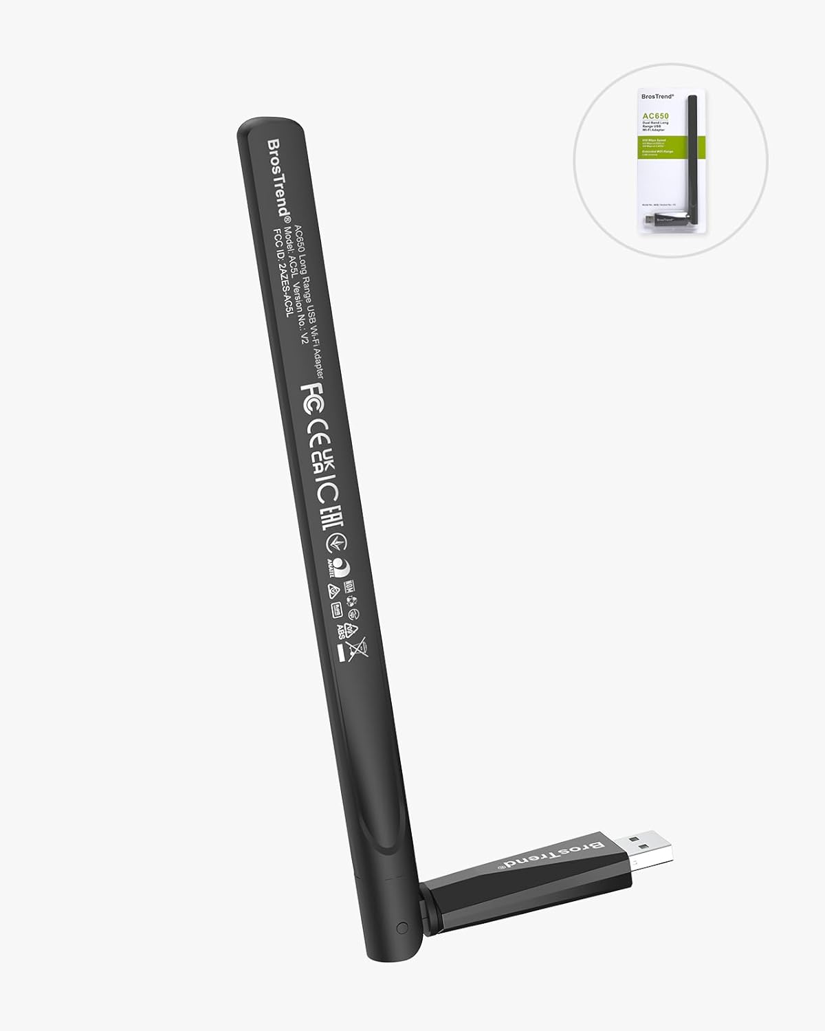 BrosTrend 650Mbps Linux WiFi Adapter for Ubuntu, Mint, Debian, Kubuntu, Lubuntu, Xubuntu, Zorin, PureOS, Raspberry Pi 2+, Windows 11/10/8/7/XP 5G/2.4G - Image 8