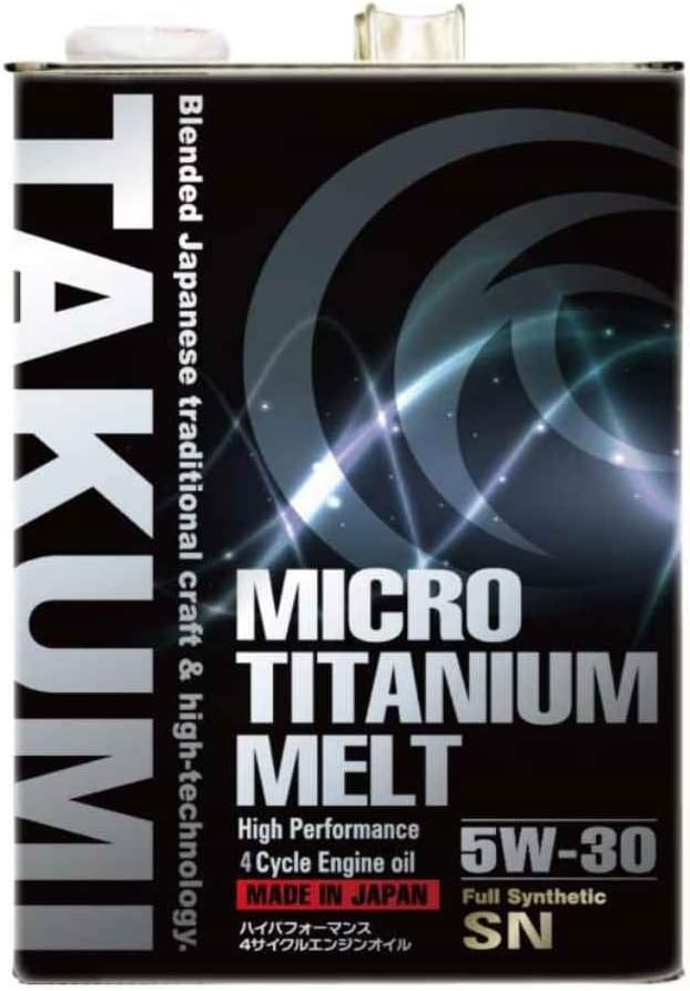 人気アイテム」 TAKUMIモーターオイル 5W-30 4L MICRO TITANIUM MELT 人気アイテム」 TAKUMIモーターオイル 5W-30 4L MICRO TITANIUM MELT
