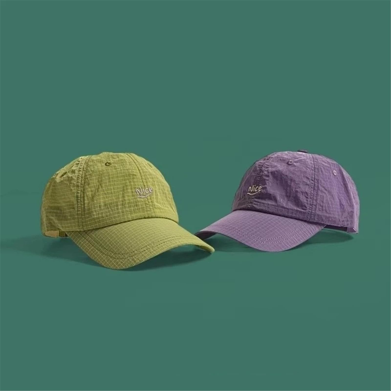 Casquette Homme De Soleil Fine À Carreaux pour Hommes Et Femmes, Baseball Respirante Séchage Rapide, Réglable avec Lettres Brodées, Sport Course Pied