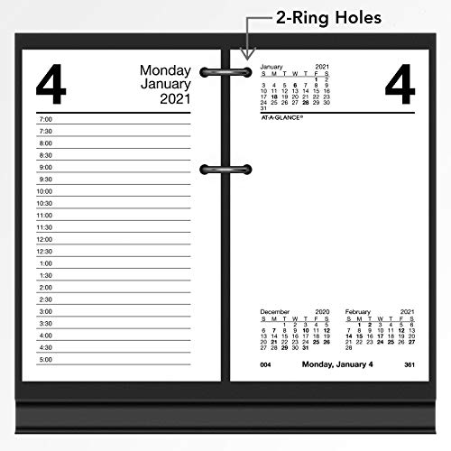 2021 Daily Desk Calendar Refill By At-A-Glance, 3-1/2" X 6", Loose-Leaf (E7175021) #TOP2