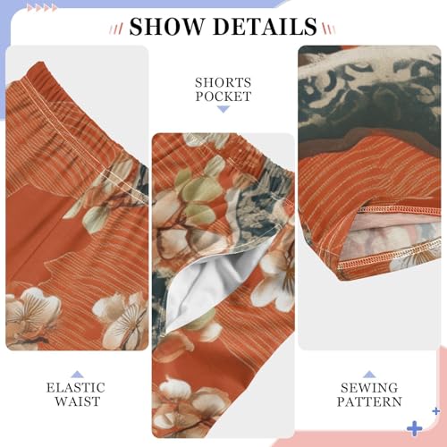 Plum Tree Boys Long Pants Soft Trousers Elastic Waist Kids Lounge Bottoms with Pockets S-XL4