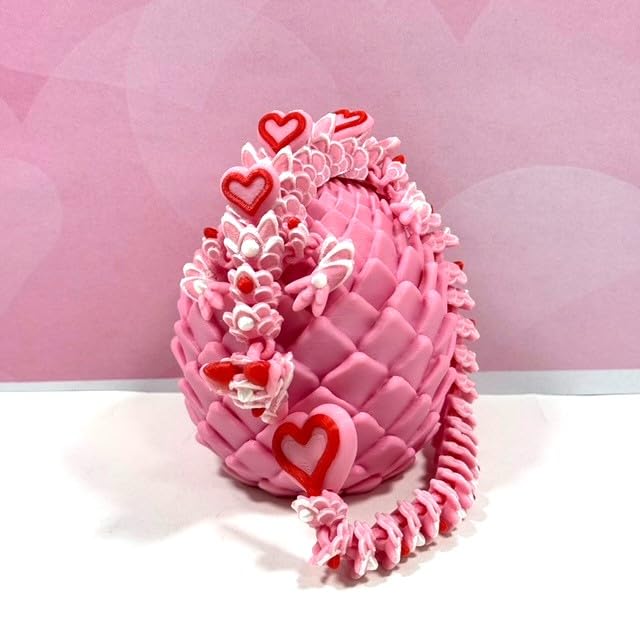 Generic 3D Printed Dragon, Articulating Love Heart Dragon, 12.5" Articulated Adult Fidget ADHD Autism Toy, Home Office Decor Executive Desk Toy - D091
