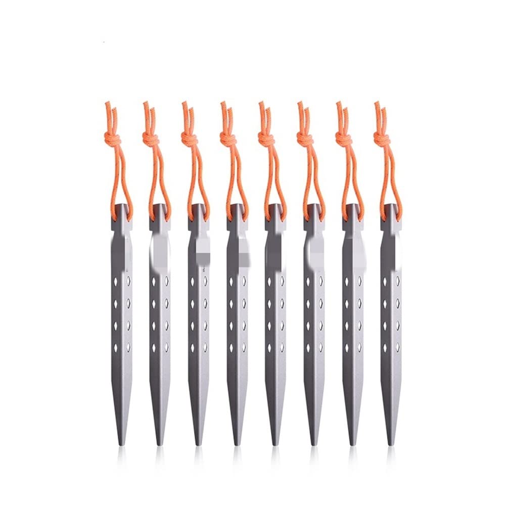 Piquets de Tente en Titane Piquets de Tente de Camping en Plein air Accessoires de Tente Piquets en Alliage d'aluminium Robustes Clous 4/6/8 pièces Accessoires de Tente de Voyage e