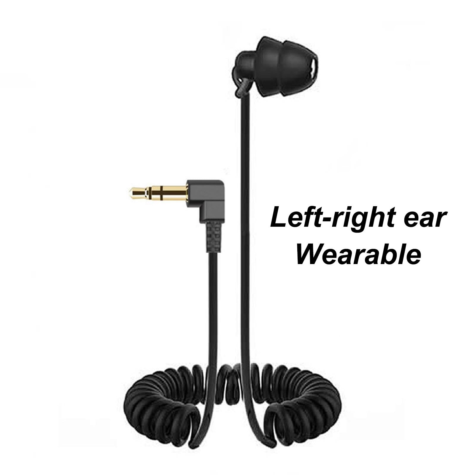 Generisch Einseitiger 3,5-mm-Kopfhörer, Kopfhörer-Ohrhörer mit Kabel | Federkopfhörer mit Kabel - 3,5-mm-Stecker-Stereo-Ohrhörer, kabelgebundenes Headset, Sport-Ohrhörer zum Fahren, Laufen, Arbeiten