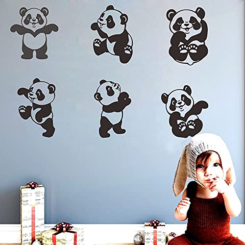 Vinilos Decorativos Panda Bambú 6 Piezas para Pared miniatura 6