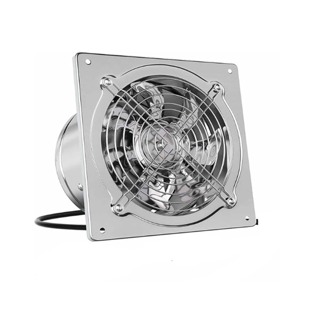 HYZHANHONG 10 Inch High Airflow Exhaust Fan 100W Industrial Commercial Wall Mounted Air Blower Fan Low Noise for Kitchen Bathroomstainless Steel Ventilation Extractor