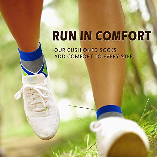 Image of NEWZILL Ankle Compression Socks for Men & Women, Cushioned Low Cut Compression Running Socks with Ankle Support