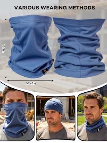Image of FR Neck Gaiter 4oz Lightweight Welding Flame Resistant Face Mask | 100% cotton welding hood,,CAT1 & ATPV 5.5 cal /cm, breathable all-season,multi-use for welding work,one size,machine washable