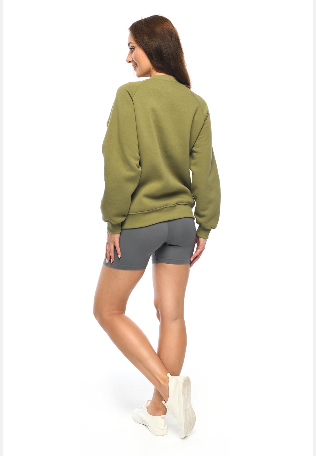 MijaCulture Umstandsmode Pull d'allaitement et pull de grossesse 2 en 1 Olivia M019 (DE/NL/SE/PL, Alphanumérique, L, XL, régulier, vert)