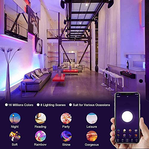 Alexa Smart Lampen E14, BrizLabs Wifi-gloeilamp, meerkleurig, wifi, RGBW, dimbaar, 16 miljoen kleuren, geen hub nodig… - Image 8