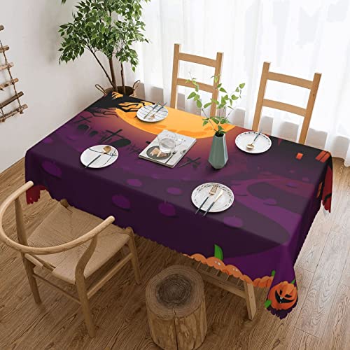 Nappe imprimée Happy Halloween lavable et résistante aux plis