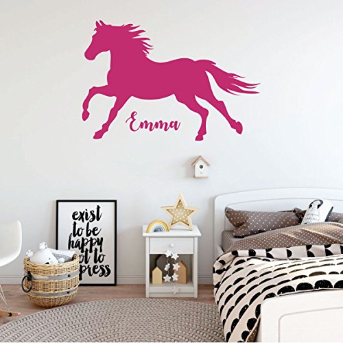 Vinilo Decorativo de Pared con Caballo y Nombre Personalizado miniatura 2