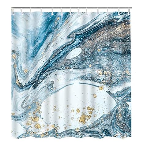 WONDERTIFY Marbleized Effect Shower Curtain Cover