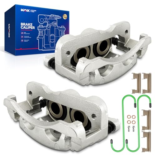 KAX Disc Brake Caliper Assembly w/bracket Fits for GMC Savana 1500 2500, Sierra 1500 2500 & for Chevy Silverado 1500 2500 3500 & Cadillac 2000-2013, Replace# 18B4728 18B4729