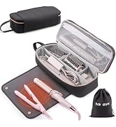 ELCUPA 2IN1 Hair Tools Travel Bag with Heat Resistant Mat for Flat Irons, Straighteners, Curling ...