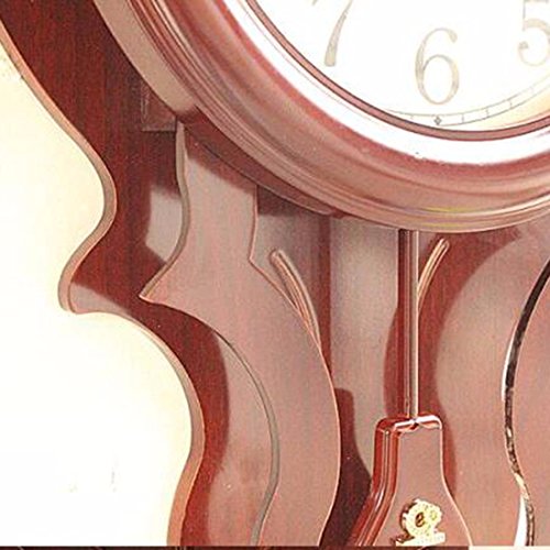 Wall Clocks Minimalist Scandinavian Watch Creative Fashion Swing Hanging Bell Wood Living Room Became Mute Simple Modern Quartz Clock Pendulum,B #TOP2