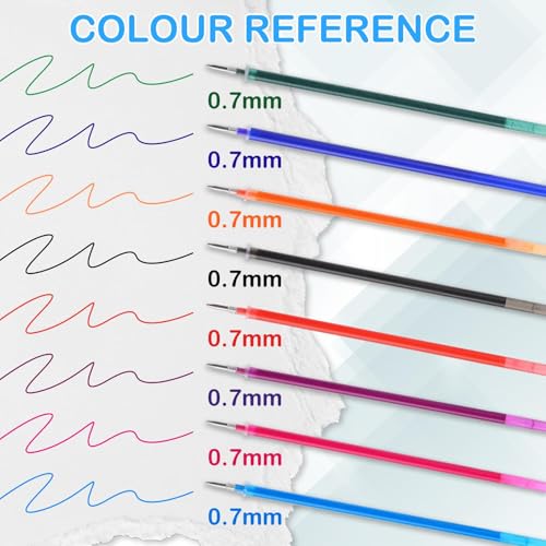 32 Stück Radierbare Ersatzminen,Kompatibel mit Legami,0.7mm,Höhe 13 cm,Tintenroller Radierbar,Einfach zu radieren,Tintenroller Radierbar Nachfüllminen für Radierbare Stifte (Farbmischung-32)