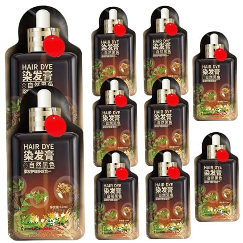 10 pcs planta de burbujas tinte para el cabello extracto tinte para el cabello basado en fácil de lavar burbuja instantánea natural para mujeres hombres 30 ml/pcs