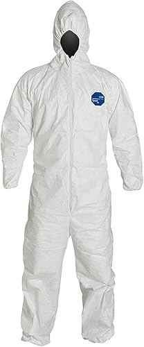 Miniatura 2 de Tyvek Traje desechable de Dupont con muñecas elásticas, tobillos y capucha (3XL) Blanco