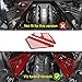 Engine Bay Panel Cover Compatible with Chevrolet Corvette C8 Stingray 2020-2024, Aluminum Engine Compartment Left Right Engine Case Guard Protector Accessories, Not for E-ray Version(Inclined Hole)