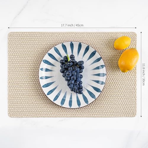 POLYTE Indoor/Outdoor Washable Woven Vinyl Table Dining Placemats, Set of 4 - Image 5