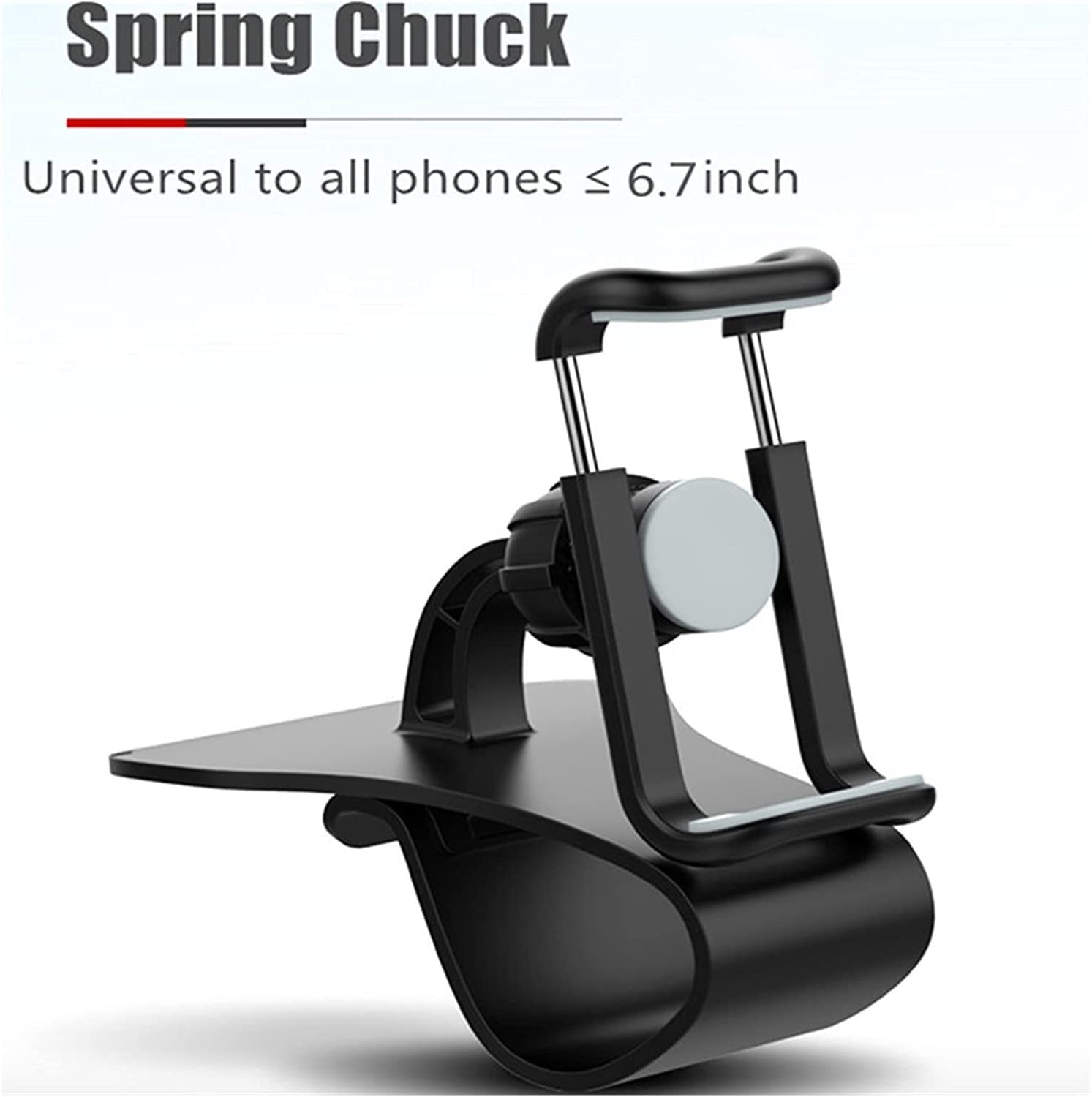 Smartfon Uchwyt Do Samochodu Uniwersalny uchwyt samochodowy na deskę rozdzielczą Łatwy montaż na klips Stojak na wyświetlacz Wspornik uchwytu samochodowego Wspornik Nawigacyjny (Color : A Black)
