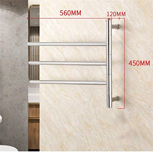 Toallero de pared con calefacción en acero inoxidable elegante y duradero 7