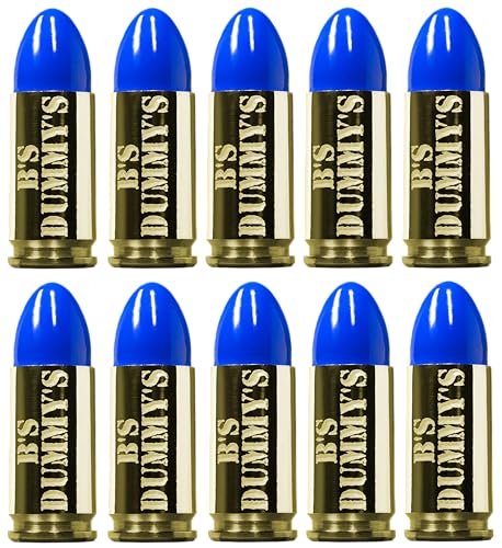 B's Dry Fire Snap Caps   A.K.A. B's Dummy's   Gorras de entrenamiento Luger de 9 mm (paquete de 10) (latón azul)