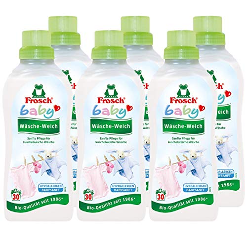 Preisvergleich Produktbild 6x Frosch Baby Wäsche-Spüler 750 ml - Hypoallergen Babysanft