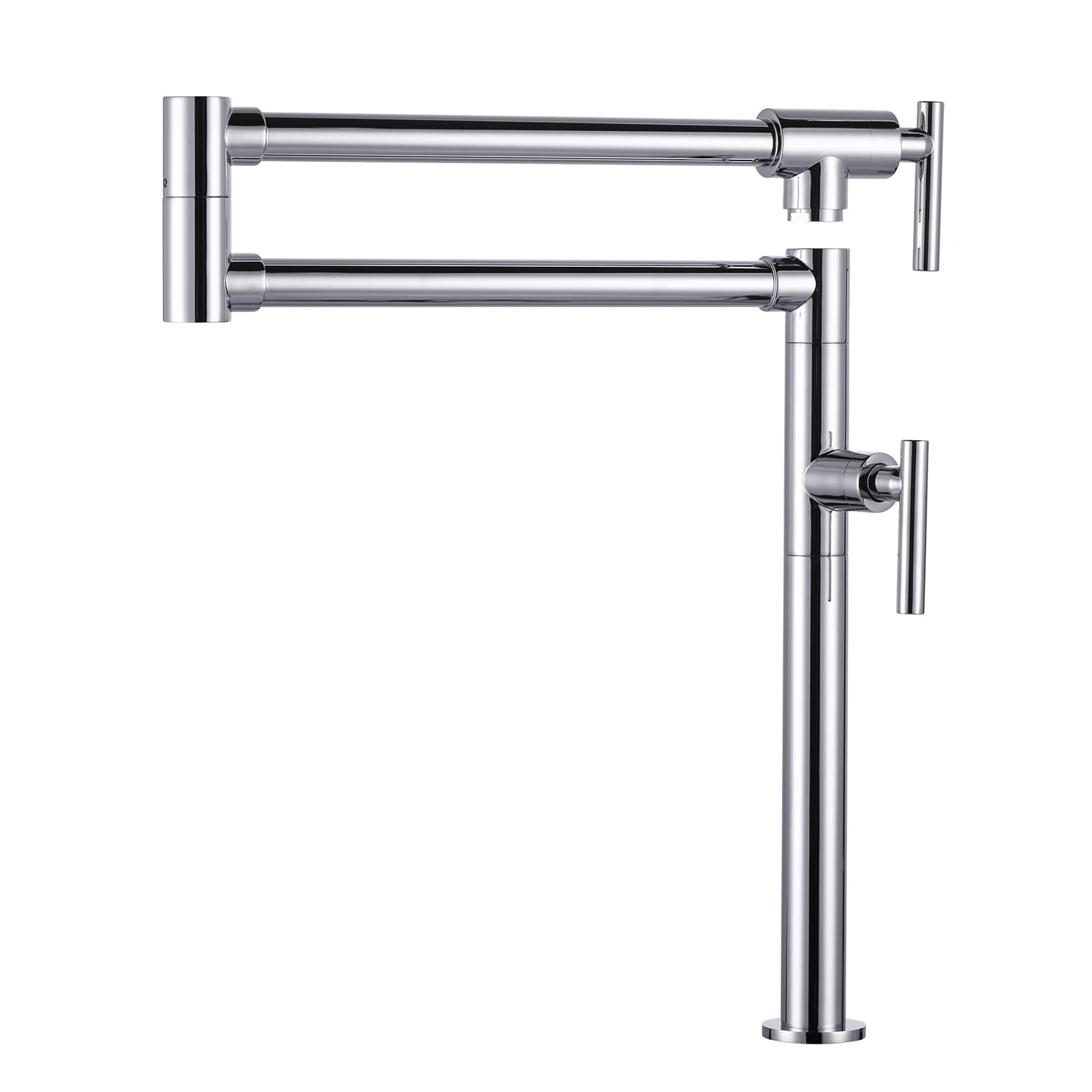 ALEASHA Deck Mount Pot Filler Faucet for Kitchen Sink, Chrome