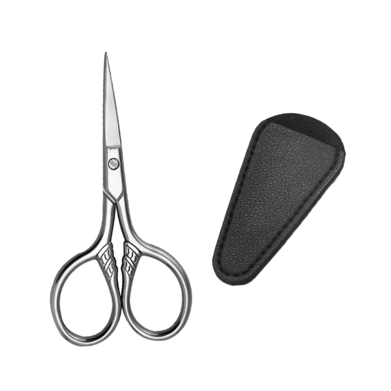 Gogogmee 1 Set Portable Beard Scissors Professional Trimming Scissors Precision Stainless Steel Shears for Home Salon Use