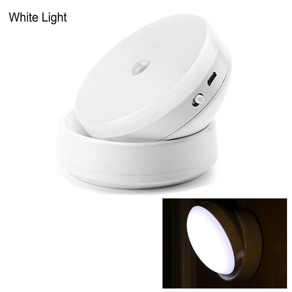 EUFANCE USB Rechargeable Motion Sensor Night Light,Smart Sensor Light, Bedside Lamp, Bed Light Cruise Cabin Night Light for Midnight/Cabins/Bathroom/Travel w/Intelligent Induction