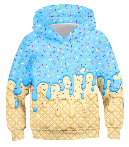 Move Dance Boys Baseball Hoodies Ice Cream Size 7-8 Pullover Sweatshirts - image 1