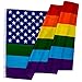 Rainbow Flag US Stars - Gay & Lesbian LGBT Equality Pride - 3 X 5 Ft