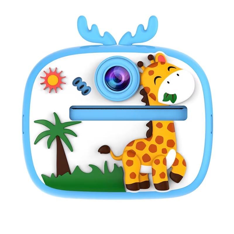 Drumstone 10 𝒀𝒆𝒂𝒓𝒔 𝑾𝒂𝒓𝒓𝒂𝒏𝒕𝒚 Cartoon Giraffe Kids Instant Print Camera 1080P | Dual Lens Selfie Camera with Photo Printing | Durable Digital Camcorder Gift Children Birthday & Christmas-image-29