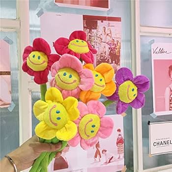 Amazon.co.jp: スマイルフラワー ぬいぐるみ花束 6本入 ブーケ 枯れ