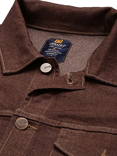 Image of Urbano Fashion Men's Regular Fit Washed Full Sleeve Denim Jacket