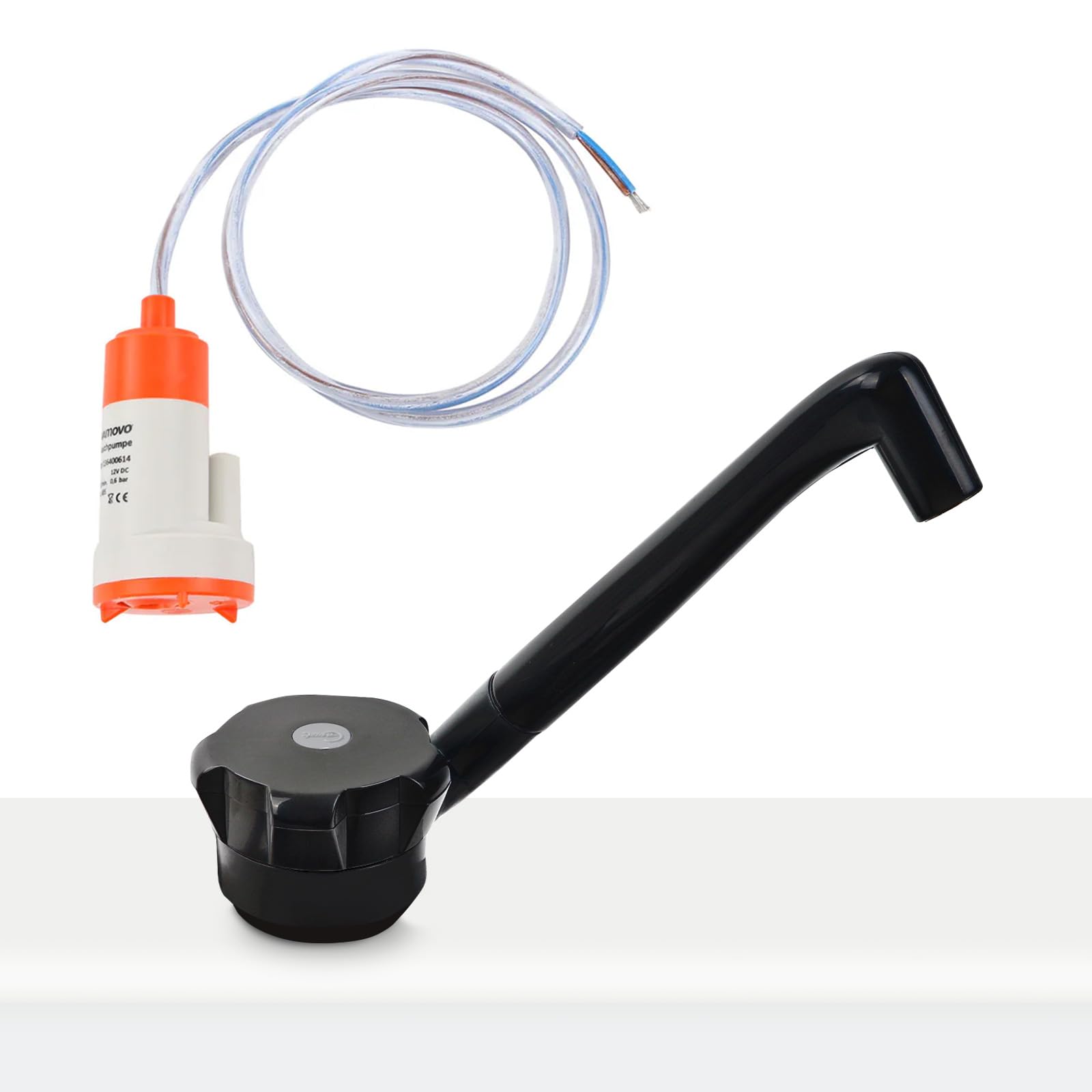 Novo 12v Wasserhahn mit Tauchpumpe fr Wohnmobil, Wohnwagen - ABS  Kunststoff, Bauhhe: 135 mm, 90 g, schwarz : Amazon.de: Baumarkt