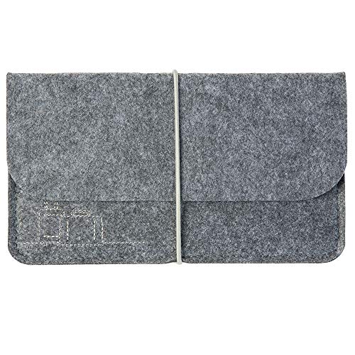 Preisvergleich Produktbild Reisepasshülle aus Filz, grau / Reisegepäck / Reiseorganizer Etui Reisepass Mappe Reisepassetui Passport Hülle Dokumente Organizer ID-Karte Fächer Travel Brieftasche Herren Damen