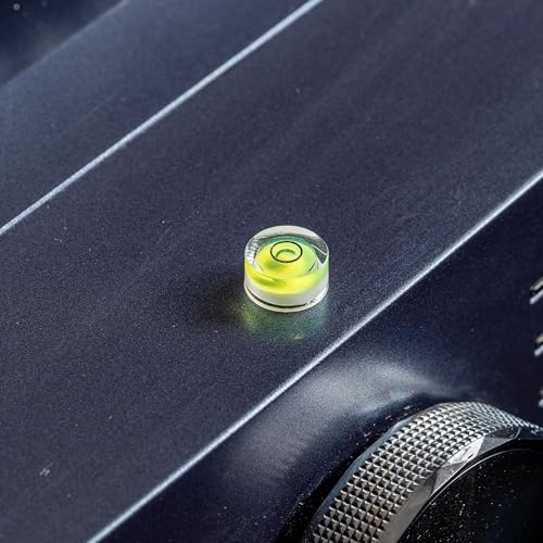 Runde Libellen Set, 5 Stück, mit Ø 12 mm Durchmesser, Wasserwaage ohne Beschriftung, Libelle Wasser Waage, Kreis Nivellierung, Dosenlibelle für Wohnwagen, Kamera, Heimwerker, Spirit Level Bullseye