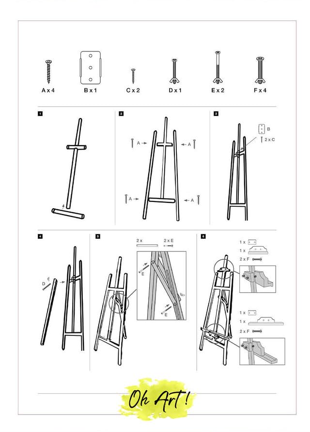 Staffelei Holz 175 cm Leinwand Ständer Stativ Zum Malen Und Ausstellen Feldstaffelei Atelierstaffelei Für Kuntsmalerei Künstler Werbung Schilder Hochzeit Höhenverstellbar 10 bis 125 cm